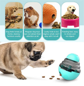 Dog Feeder Toys Tumbler Slow Food Dispenser Pet Feeder Dog Interactive Trainning Snack Storage Leakage Ball Toy