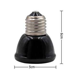 Black Mini Pet Heating lamp Infrared Ceramic Emitter Heat Light Bulb Pet Brooder Chickens Reptile Lamp 25/50/75/100W