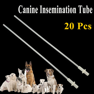 20PCS Disposable Semen Injection Sheep Goat Canine Clinic Pipe Dog Artificial Insemination Tube Catheter Plastic Veterinary Use