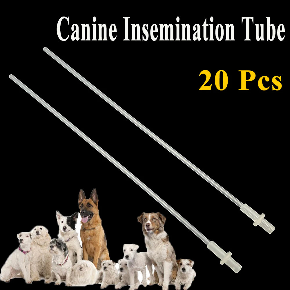 20PCS Disposable Semen Injection Sheep Goat Canine Clinic Pipe Dog Artificial Insemination Tube Catheter Plastic Veterinary Use