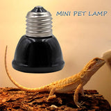 Black Mini Pet Heating lamp Infrared Ceramic Emitter Heat Light Bulb Pet Brooder Chickens Reptile Lamp 25/50/75/100W