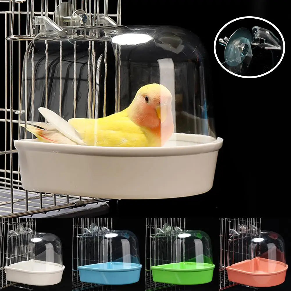 Hanging Bird Bath Is Waterproof Wear-resistant And Easy To Clean Cage-style External Bath For Birds Such As Parrots And Myn