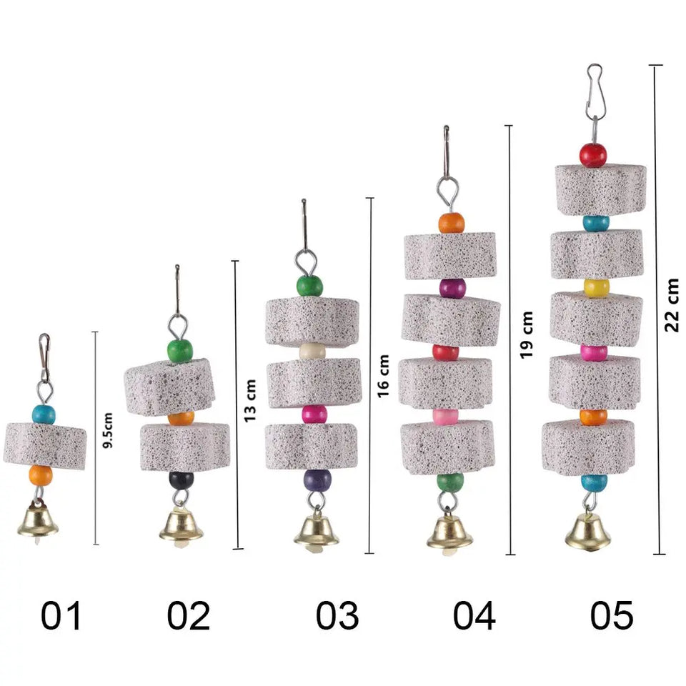 Home Tearing Cage Ornament Hanging Block Parrot Grinding Stone Bird Chew Toy Chewing Mineral