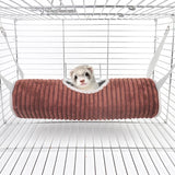 Hamster Cage Hammock Ferret Hide Tunnel Warm Rat Small Animals Play Tube Swing Sleeping Hanging Bed Nest Hideaway Toy