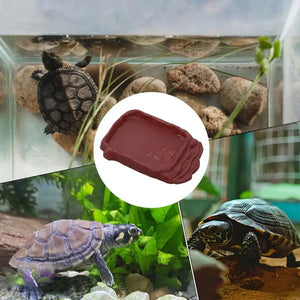 Bearded Dragon Water Dish with Anti-Slip Imitation Rock Ladders Food Water Bowl For Turtle Lizards Gecko Small Pet Supplies