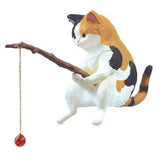 1PC Cat Fishing Aquarium Decoration Fish Tank Landscaping Statues Display Fishing Cat Hanging Decorations