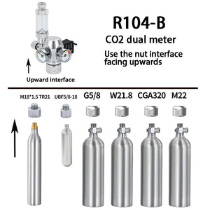 2024 DIY Aquarium CO2 Regulator Electromagnetic Valve Bubble Counter CO2 Control System Fish Tank CO2 Pressure Reducing Valve