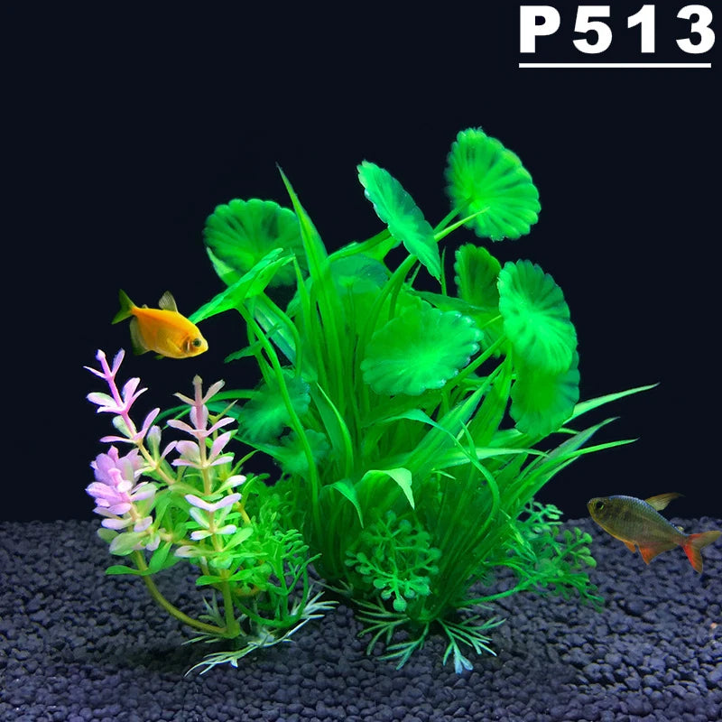 Fish Tank Ornament Plant Aquarium Artificial Decor Plants Simulation Water Grass Fish Bowl Plastic Weeds Decoration 5.5 inch