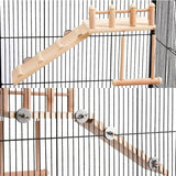 Bird Perches Platform Swing Climbing Ladder Parrot Cage Accessories Wooden Playing Gyms Exercise Stands Parrot Cage Toys Sets