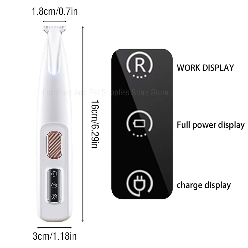 Paw Trimmer with LED Light Fully Waterproof