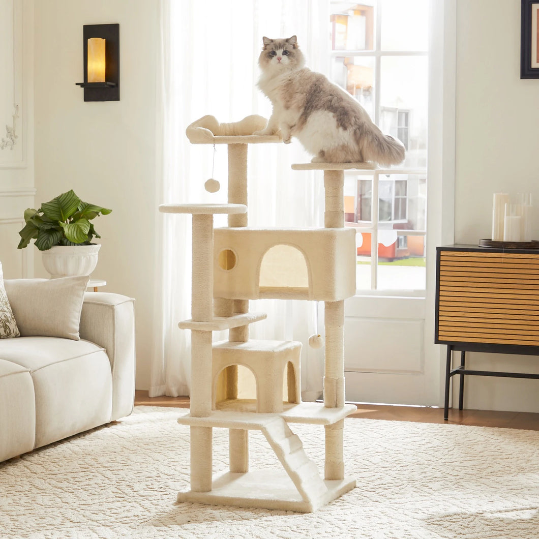 JHK 54in Tall Multi-Level Cat Tree Tower