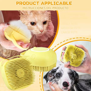 Dog Bath Brush Silicone Pet Shampoo Brush Soap Dog Scrubber Cat Massage Grooming Wash Comb Soft Rubber Puppy Clean Brush