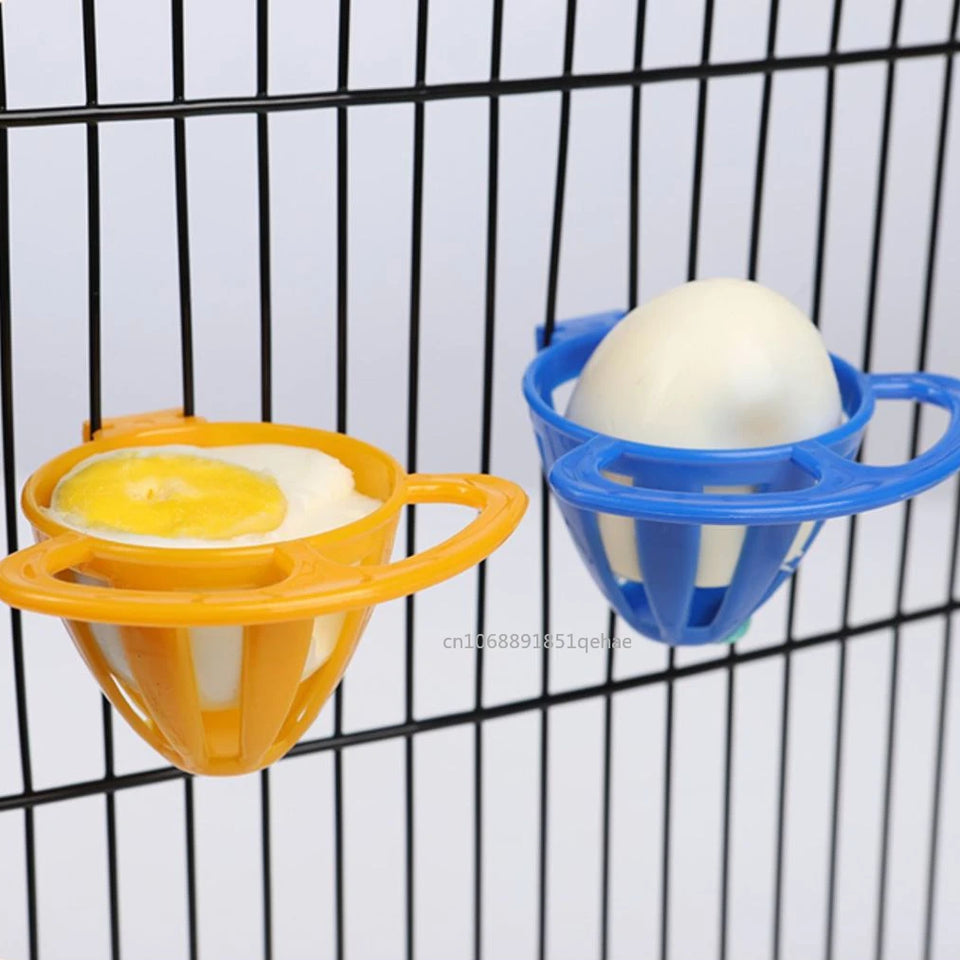 1PC Bird Parrot Feeder Cage Fruit Vegetable Holder Cage Access Hanging Basket Container Toy Pet Parrot Feeder Cage Supplies