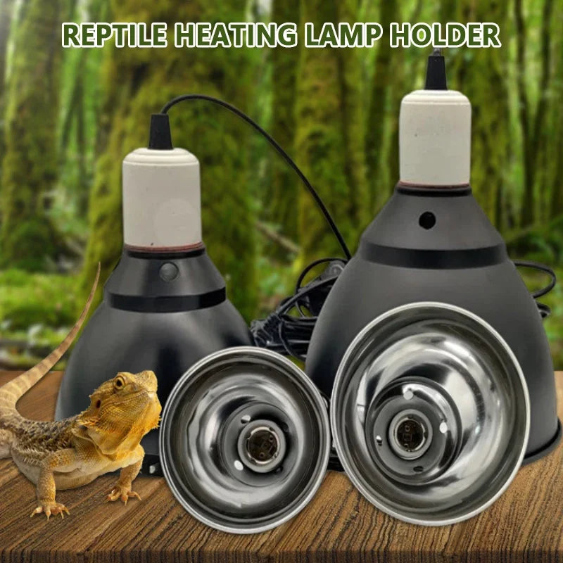 300W E27 Reptile Lamp Set Illumination 100-240V UVB Heating Lamp Bracket Pet Light Bulb Bracket Lampshade Emission Lamps Reptile