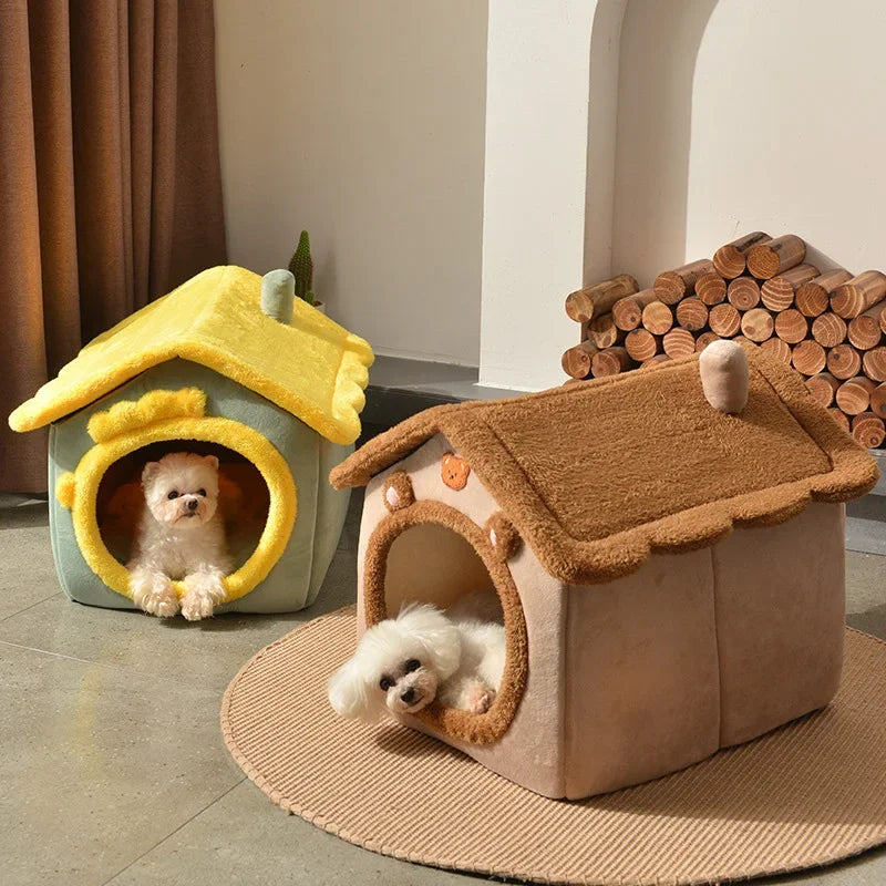 Foldable Dog House Kennel Pet Dog Bed for Small Dogs Winter Warm Cat Bed Nest Comfortable Puppy Bed Cave Sofa Pet Product