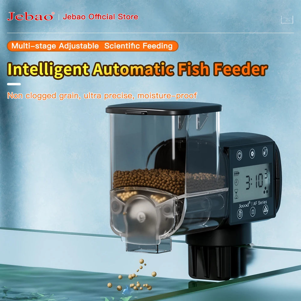 Jebao Jecod New Aquarium Fish Tank Feeder Intelligent Automatic Feeder Digital Timing Wifi Wireless Remote Control Fish Feeding