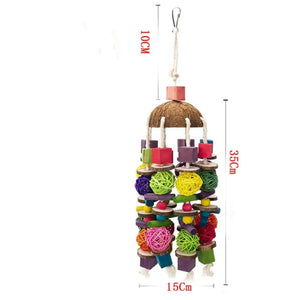 Bird Chewing Toy Bird Parrot Training Toys Chewing Foraging Hanging Cage Paper Strings Wire Drawing Ball Toys Relieve Boredom