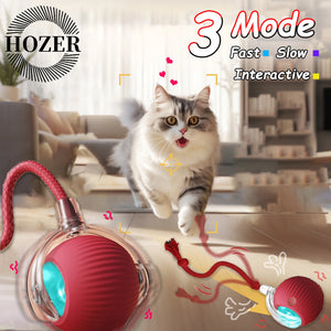 Cat Interactive Ball Toys 3 Mode Automatic Rolling Ball