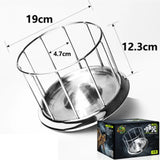 304 Stainless Steel Tortoise Turtle Feeder Pet Supply Semi-Water Food Dispenser Bowl Feeding Tool Reptile Basin Home Water Dish