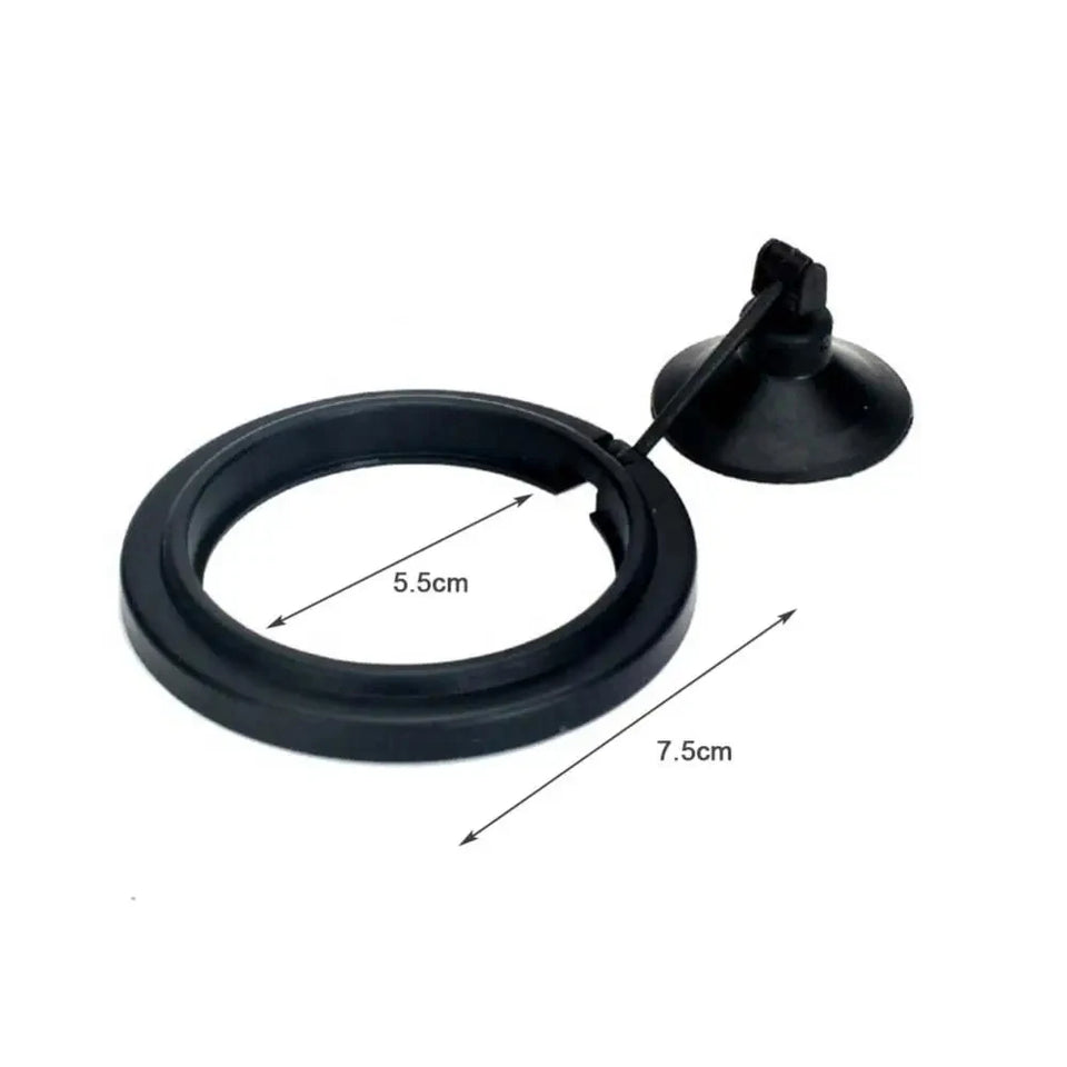 Black Color Aquarium Feeding Ring Fish Tank Floating Food Tray Feeder Square Circle Accessory Fish Food Feeder Suction Cup