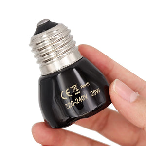 220V Far Infrared Heating Lamp Black Ceramic E27 Pet Warmer Bulb Brooder Chickens Tortoise Lizard Reptile Light