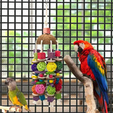 Bird Chewing Toy Bird Parrot Training Toys Chewing Foraging Hanging Cage Paper Strings Wire Drawing Ball Toys Relieve Boredom