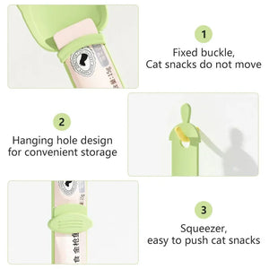 Cat Feeder Spoon Pet Snack Liquid Food Squeeze Tools Cats Dog Feeding Bowl Scoop for Wet Food Treat Dispenser Cat Accessories