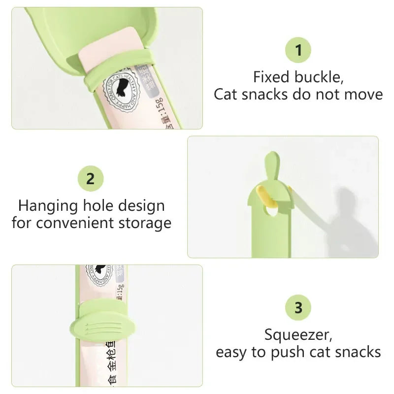 Cat Feeder Spoon Pet Snack Liquid Food Squeeze Tools Cats Dog Feeding Bowl Scoop for Wet Food Treat Dispenser Cat Accessories