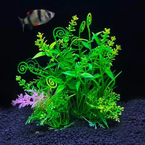 Fish Tank Ornament Plant Aquarium Artificial Decor Plants Simulation Water Grass Fish Bowl Plastic Weeds Decoration 5.5 inch