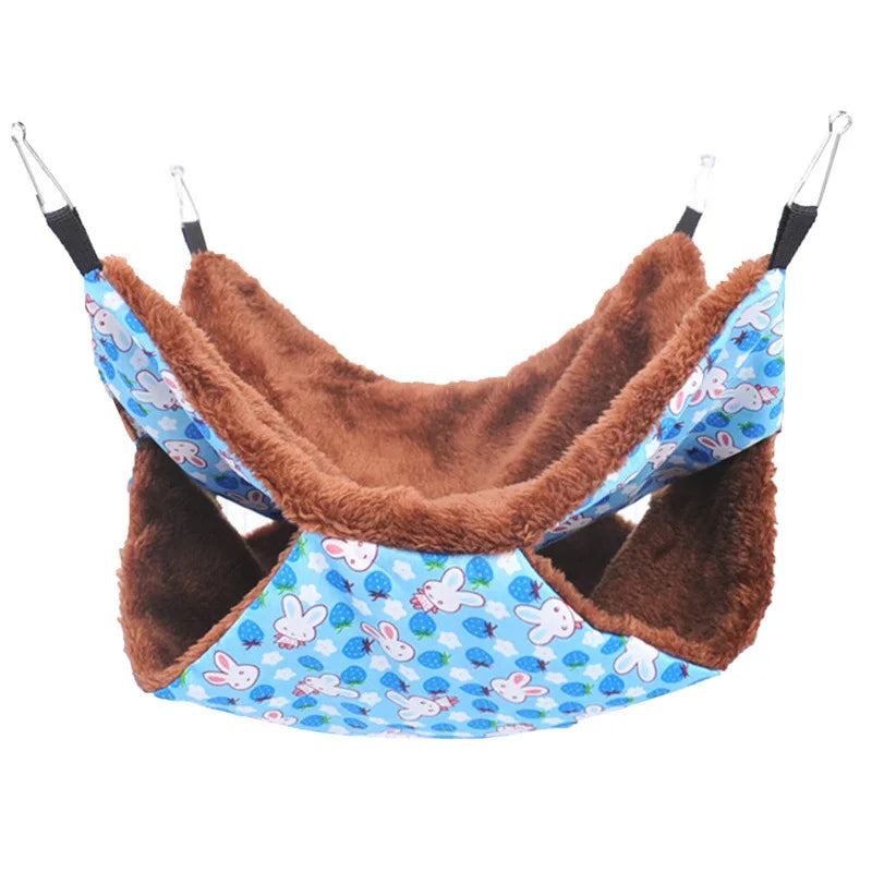 Designer Pet Hammock Cotton Mouse Ferrets Guinea Pig Cat Hanging Bed for Cats Rodents Hammock for Hamster Pets Supplies