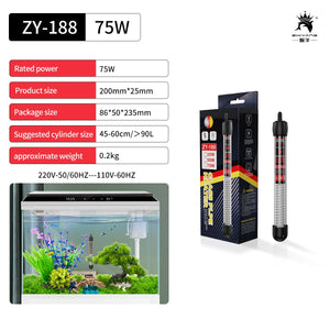 110v-220v Adjustable Temperature Thermostat Heater Rod 25W 50W 100W 200W 300W Submersible Aquarium Fish Tank Water Heat