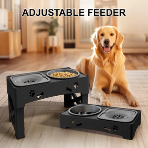 3 In 1 Pet Feeder Slow Feed Bowls Double Bowl