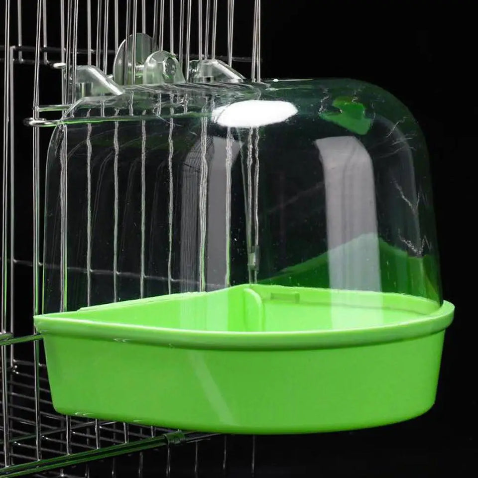 Hanging Bird Bath Is Waterproof Wear-resistant And Easy To Clean Cage-style External Bath For Birds Such As Parrots And Myn