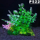 Fish Tank Ornament Plant Aquarium Artificial Decor Plants Simulation Water Grass Fish Bowl Plastic Weeds Decoration 5.5 inch