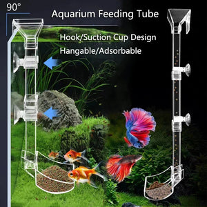 Highly Transparent Acrylic Aquarium Feeder Tube Dish Transparent Fish Tank Shrimp Snail Shrimp Food Feeding Bowl Accessories