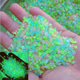 1000pcs 3-5mm Luminous Sand Glow in Dark Pebbles Stone Home Garden Yard Outdoor Path Lawn Decorations Fish Tank Aquarium Decor