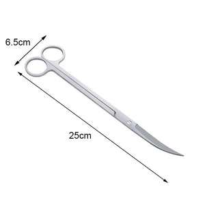 Aquarium Scissor Tools Fish Tank Tweezer Plants Wave Scissors Grass Stainless Cleaning Tools Storage Holder Aquarium Accessories