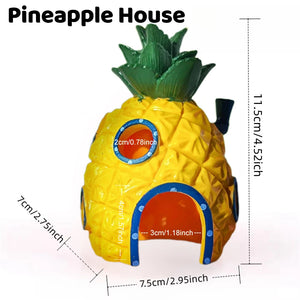 Cartoon Pineapple House Aquarium Decoration Landscaping Fish Tank Accessories Pets Octopus Crab Castle Fish And Shrimp Shelter