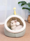 Cat Bed House Kennel Nest Round Pets Sleeping Cave Kitten Beds Pet Basket Cozy Kitten Lounger Cushion Cat House Tent Dog House