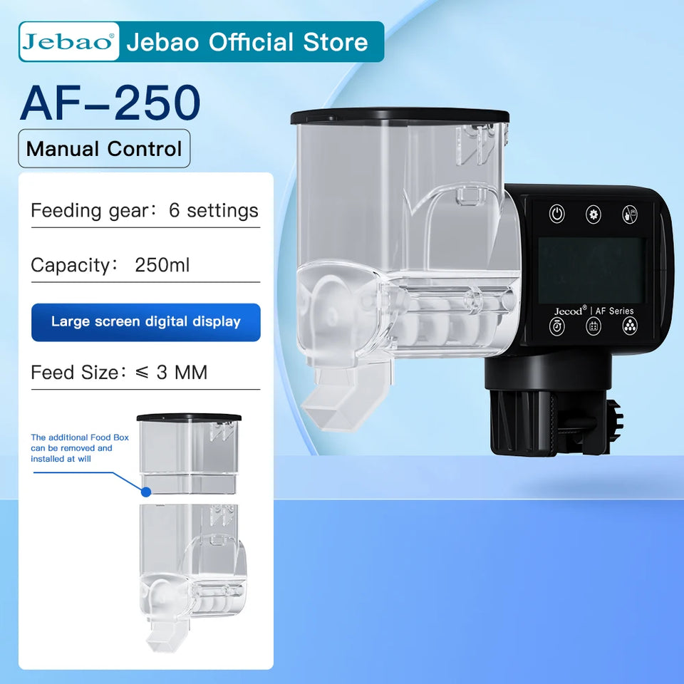 Jebao Jecod New Aquarium Fish Tank Feeder Intelligent Automatic Feeder Digital Timing Wifi Wireless Remote Control Fish Feeding