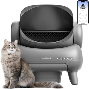 Automatic Cat Litter Box with APP Control, Odor-Free Waste Disposal Includes