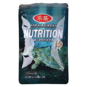 367A Aquatic for Turtle Food Freshwater Dried Fish for Ornamental Fish Water Turtles Hamsters Small Pets 250ml Resealable Bag