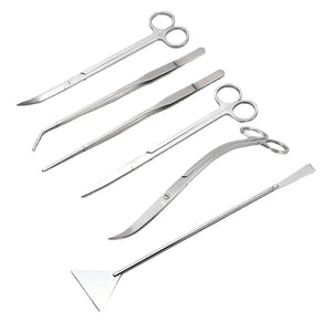 Aquarium Scissor Tools Fish Tank Tweezer Plants Wave Scissors Grass Stainless Cleaning Tools Storage Holder Aquarium Accessories