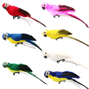 Artificial Simulation Foam Bird Creative Foam Feather Artificial Parrot Fake Animal Bird Imitation Bird Model for Garden Decor