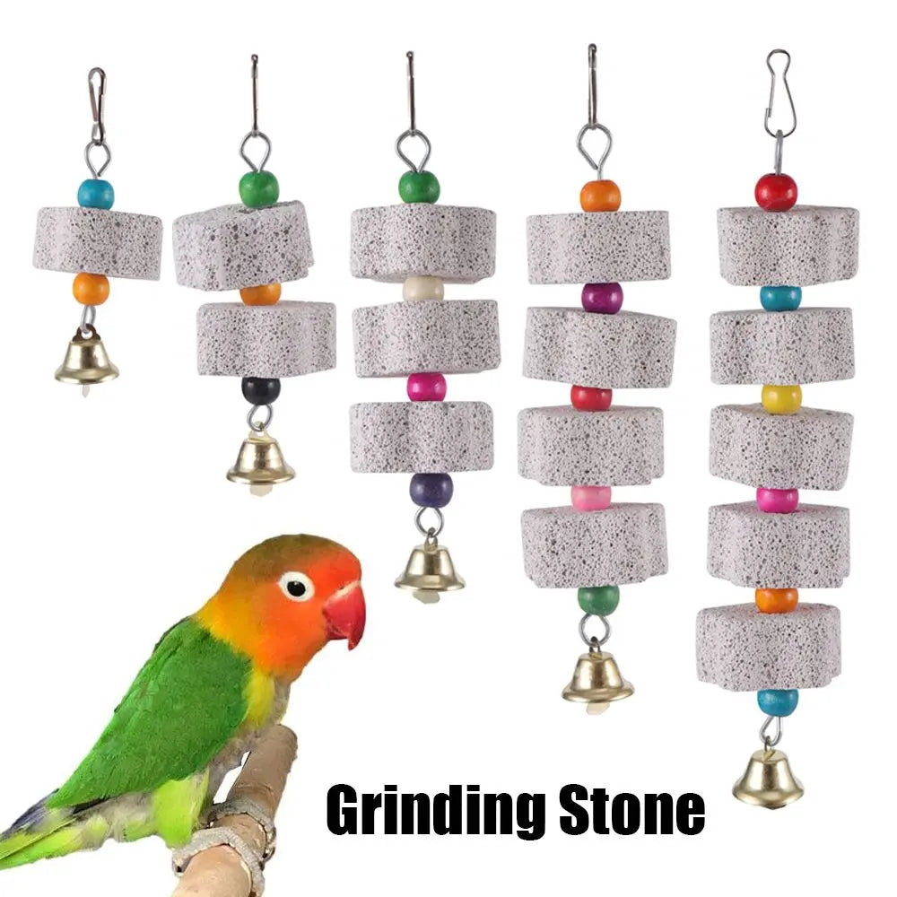 Home Tearing Cage Ornament Hanging Block Parrot Grinding Stone Bird Chew Toy Chewing Mineral