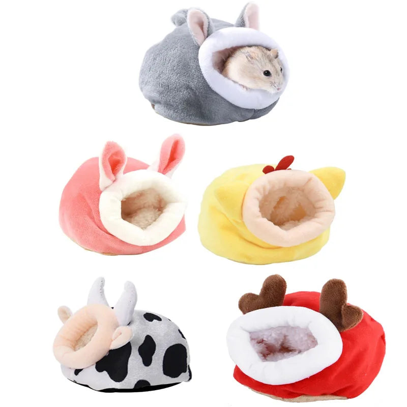 Hamster Cage Rodents Hammock Rabbit Bed House Supplies Guinea Pigs Ferret Velvet Nest Sleeping Warm Bed Small Pet Items