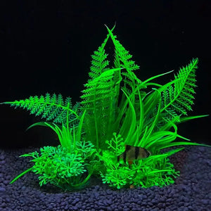 Fish Tank Ornament Plant Aquarium Artificial Decor Plants Simulation Water Grass Fish Bowl Plastic Weeds Decoration 5.5 inch