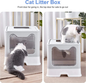 Top Entry Cat Litter Box with Scoop