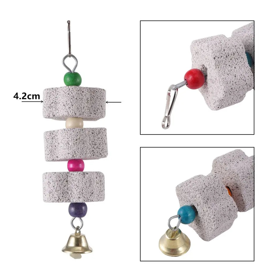 Home Tearing Cage Ornament Hanging Block Parrot Grinding Stone Bird Chew Toy Chewing Mineral