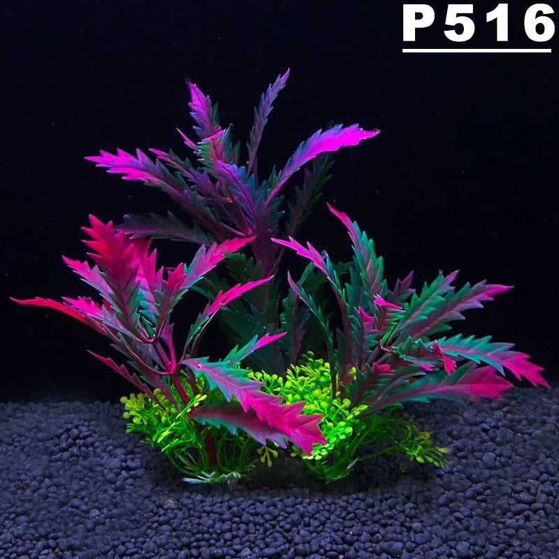 Fish Tank Ornament Plant Aquarium Artificial Decor Plants Simulation Water Grass Fish Bowl Plastic Weeds Decoration 5.5 inch